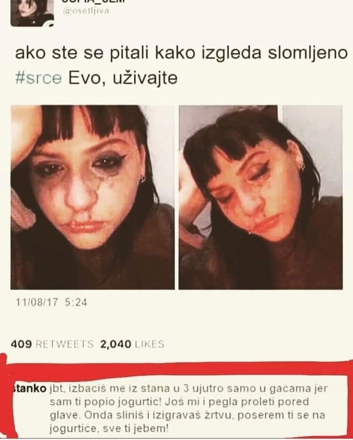 Djevojka "slomljenog srca" objavila je potresnu fotku, dečko je u komentaru objasnio što se zapravo dogodilo
