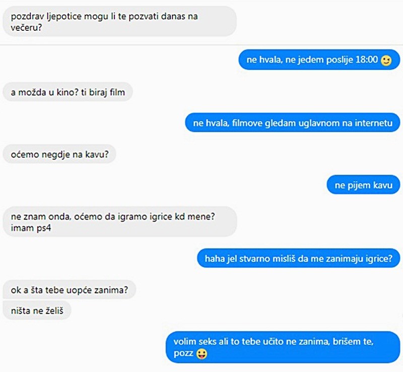 Javio joj se muškarac koji se silno htio naći s njom, ona ga se riješila na genijalan način