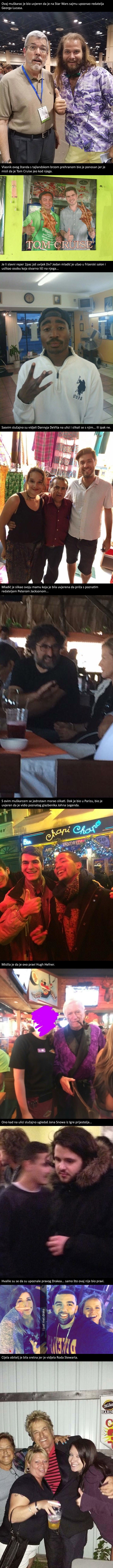 Ovi ljudi su bili uvjereni da su vidjeli i upoznali poznate osobe, a internet im se ne prestaje smijati