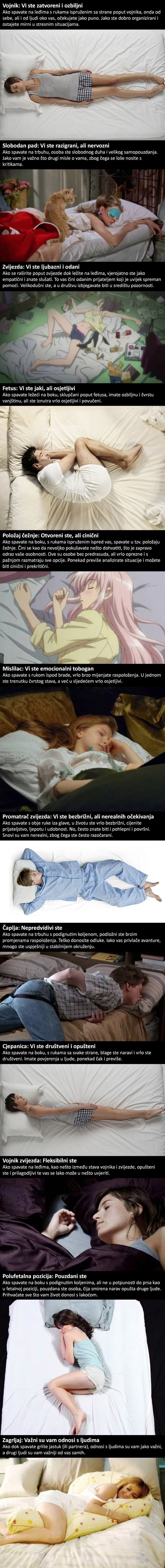 Položaj u kojem spavate može otkriti puno toga o vašoj osobnosti