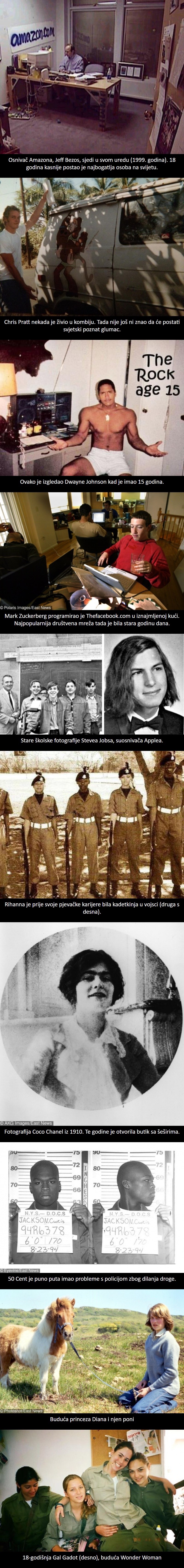 10 starih fotografija poznatih osoba iz vremena kada još nisu bili slavni