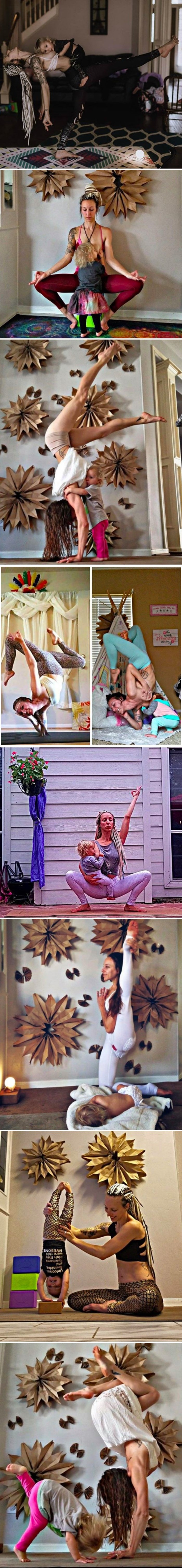 Mama je začudila javnost svojim neobičnim fotkama na kojima svoje dijete doji u joga pozama