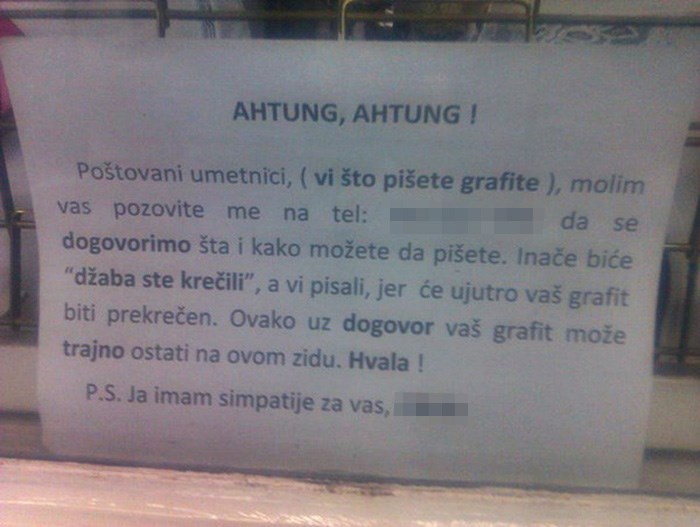 Šarali mu po zidovima: Vlasnik nepoznatim počiniteljima ostavio poruku nakon koje će razmisliti
