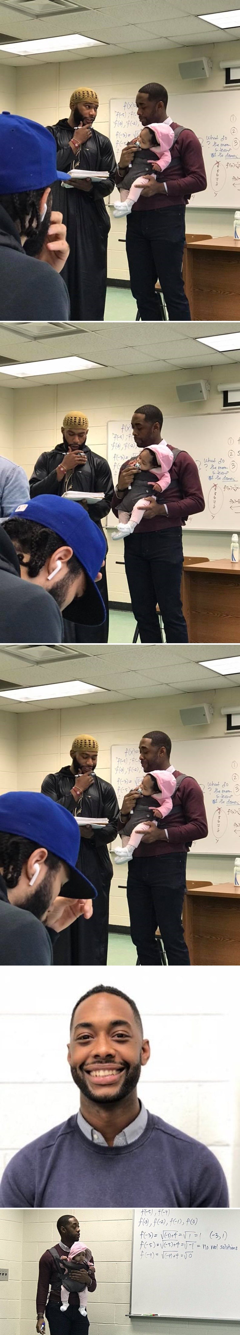 Student je s bebom došao na predavanje jer nije mogao naći dadilju, njegov profesor je uskočio u pomoć