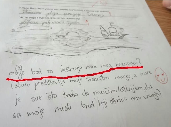 Učenik nije znao odgovore na pitanja u testu pa je napravio nešto što ju je nasmijalo
