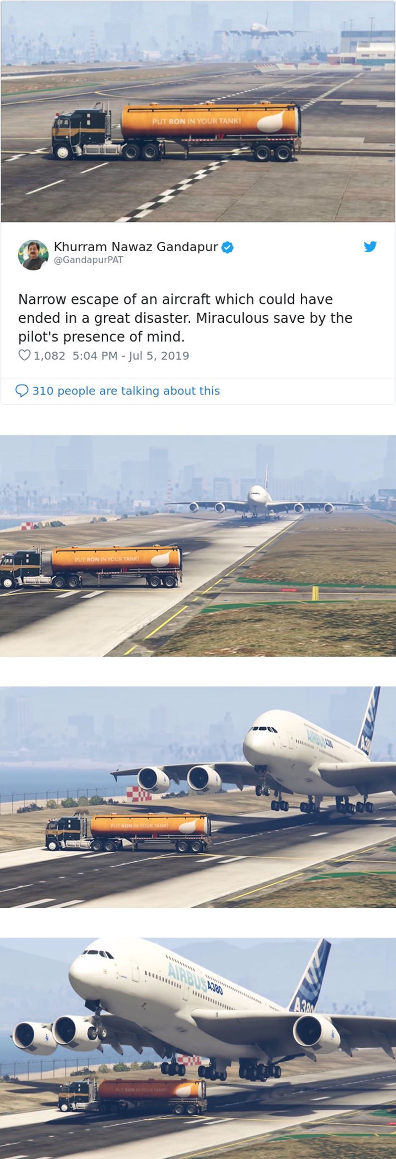 Pakistanski političar pohvalio "spretnog pilota", nije imao pojma da je riječ o sceni iz video igre GTA 5