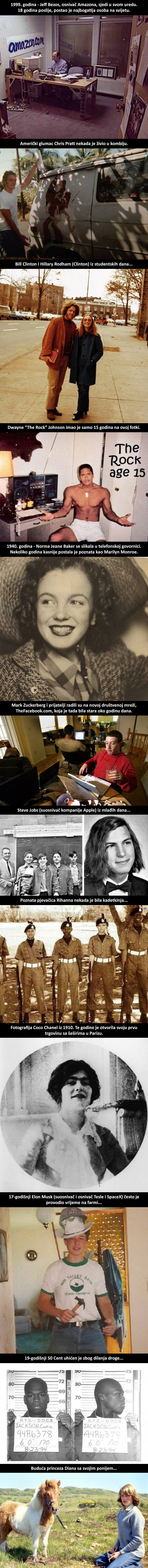 Ove stare fotografije će vam otkriti kako su poznate osobe izgledale kada ih još nitko nije znao