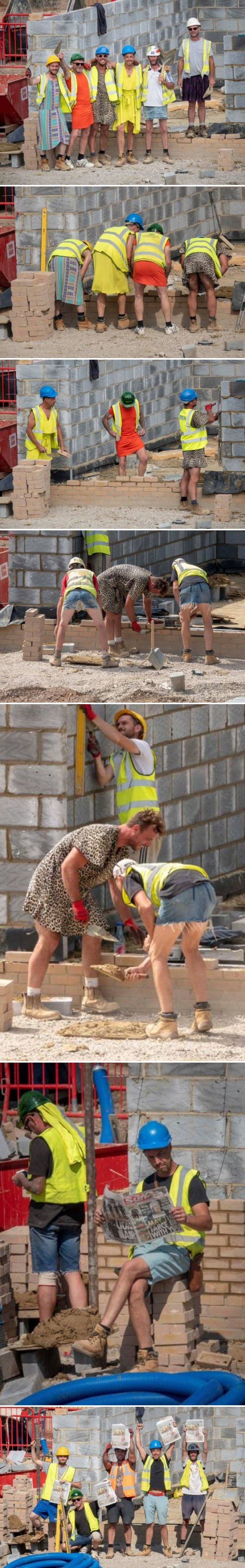 Britanskim građevinskim radnicima su zabranili nošenje kratkih hlača, ova ekipa se brzo snašla