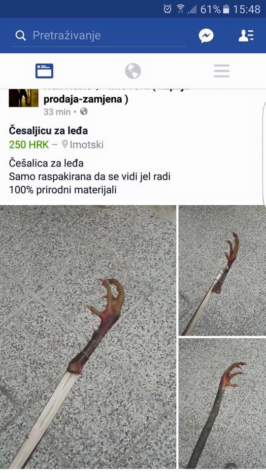 Imoćanin je napravio "prirodnu češalicu za leđa" koja ne izgleda kao nešto što bi mnogi htjeli koristiti