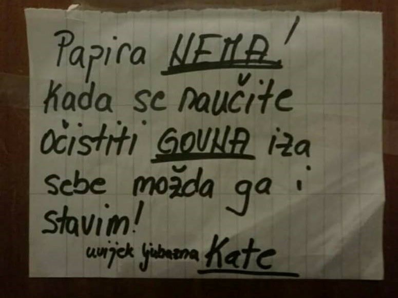 Čistačica je zaprijetila divljacima koji u muškom WC-u ostavljaju odvratne prizore iza sebe