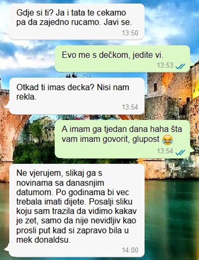 Mama nije mogla vjerovati da je kćer konačno našla dečka, slijedila je mala provjera