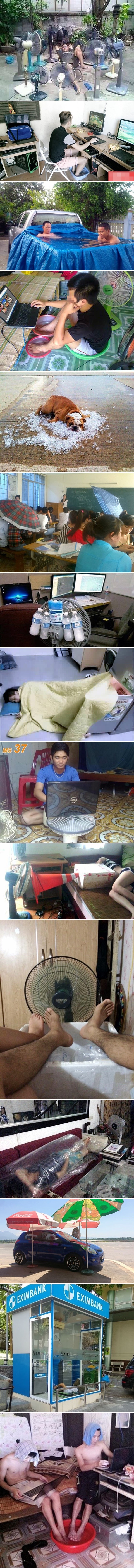 Smiješne slike koje pokazuju kako se najveći majstori bore protiv velikih vrućina