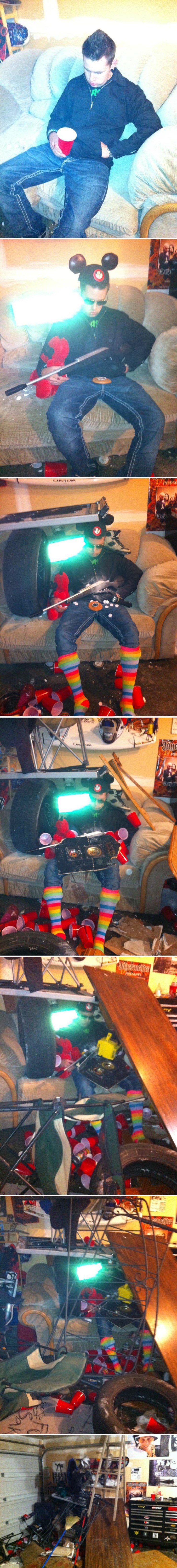 Prijatelj im je zaspao na tulumu, kad se probudio imao je što vidjeti!