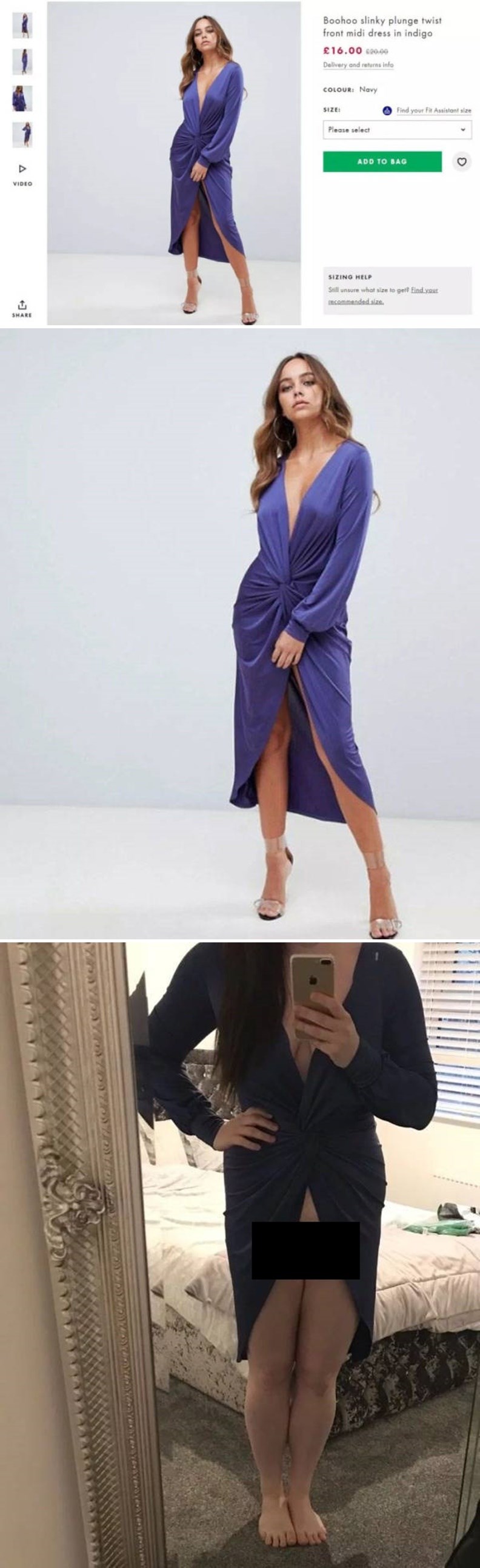 Djevojka je kupila haljinu preko interneta pa nasmijala javnost kad je svima pokazala što je dobila