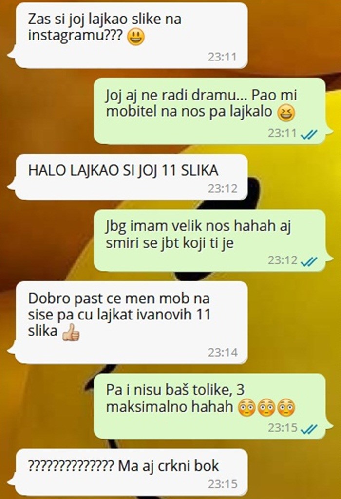 Djevojka mu se naljutila nakon što je drugoj lajkao slike, a onda je učinio još veću grešku