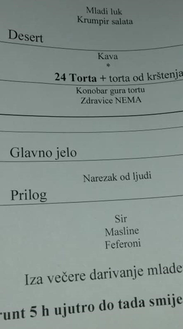 Organizator vjenčanja napisao je zbunjujući plan, pogledajte što je pisalo u uputama