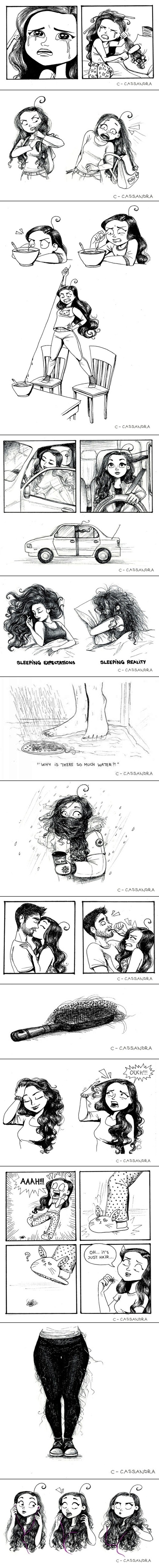 Smiješni stripovi i ilustracije koje na brutalno iskren način pokazuju probleme ljudi s dugom kosom