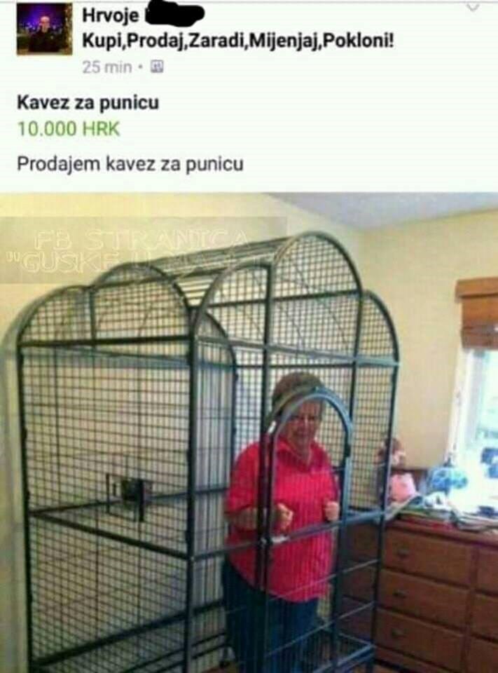 Lik na internetu prodaje kavez za punice, slikao je kako njegovo korištenje izgleda u praksi