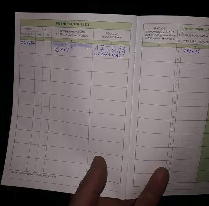 Ma tko je ovdje glup? Vozač krivo ispunio radni list, nije ni primijetio što je zapravo napisao