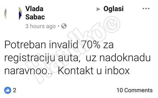Osoba traži invalida preko društvenih mreža, nećete vjerovati zbog čega