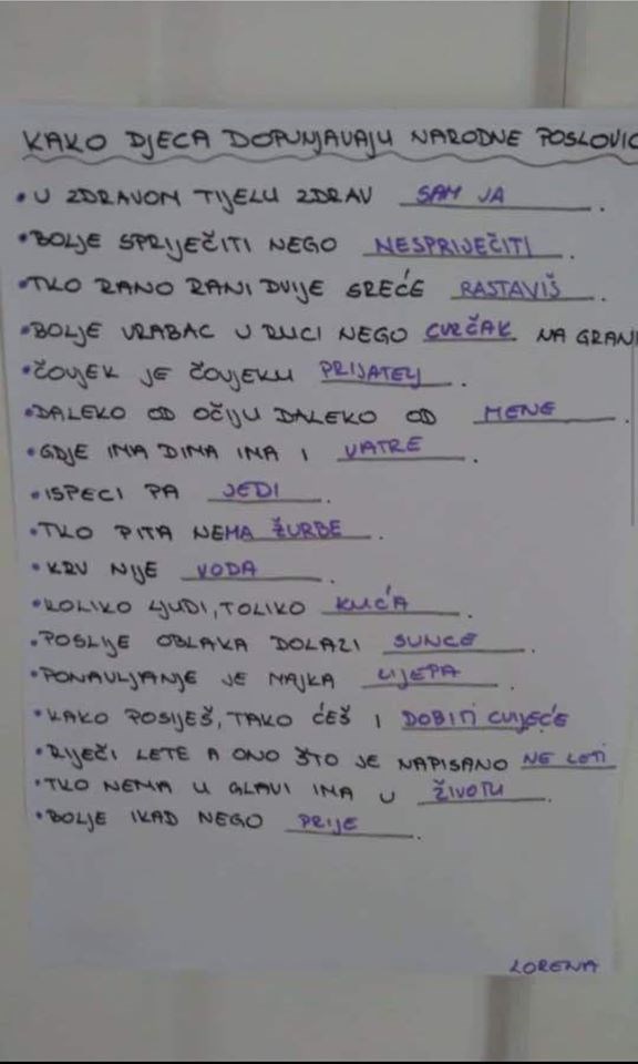 Netko je skupio najsmješnije odgovore i pokazao kako djeca nadopunjavaju narodne poslovice