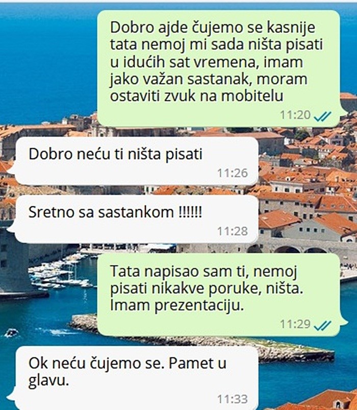 Tati je naredio da mu prestane slati poruke, a onda je shvatio da život nije tako jednostavan
