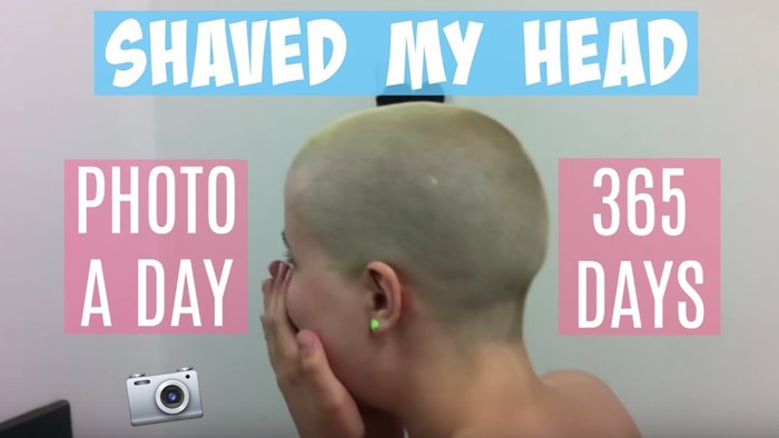 Obrijala je glavu pa pratila koliko će kosa narasti u točno godinu dana, pogledajte rezultat!