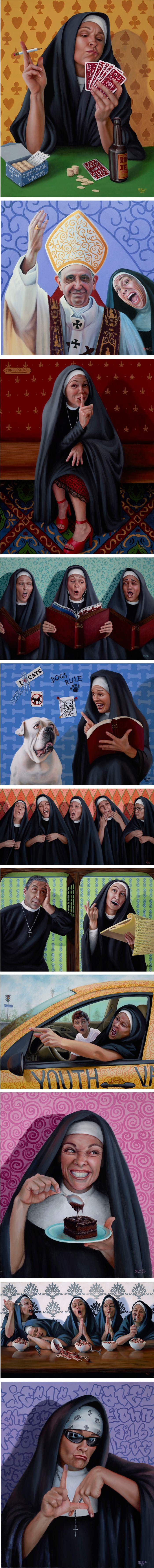 Kontroverzne slike umjetnice koja časne sestre prikazuje kao grešnice