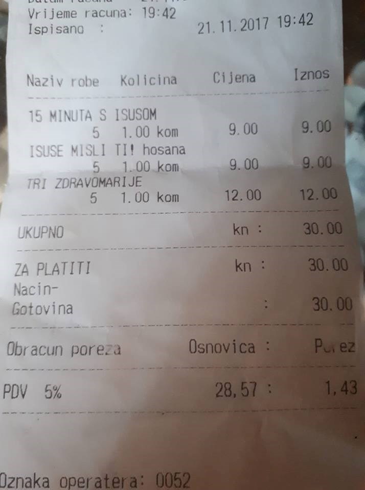 Kod sina u sobi pronašla je vrlo čudan račun. Znate li o čemu je riječ?
