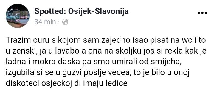 Mladić je imao čudno upoznavanje s djevojkom u WC-u pa je pokušao naći preko Facebooka
