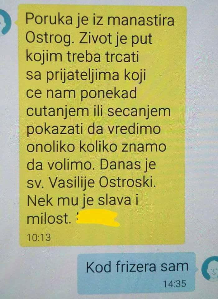 Dobila je poruku duhovnog sadržaja pa odgovorila na najčudniji mogući način