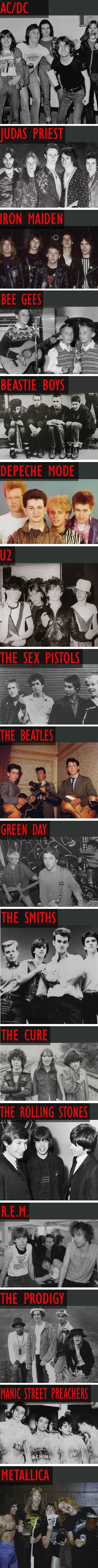 Fotke poznatih bendova iz mladih dana odvest će vas u neka druga vremena