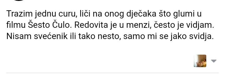 Mladić traži djevojku koju viđa u menzi, a opisao ju je na presmiješan način