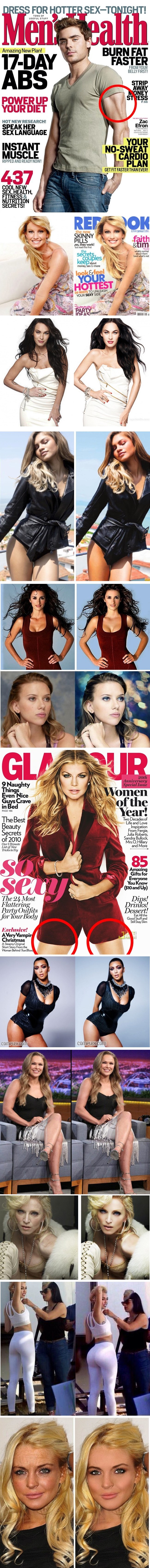 Vidno fotošopirane fotke slavnih dokaz su da ne trebate vjerovati svemu što vidite 