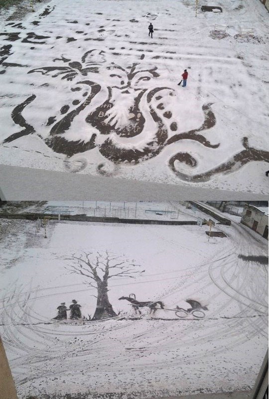 Svaki puta kada zasniježi, nadstojnik škole učenicima priredi ovako nešto