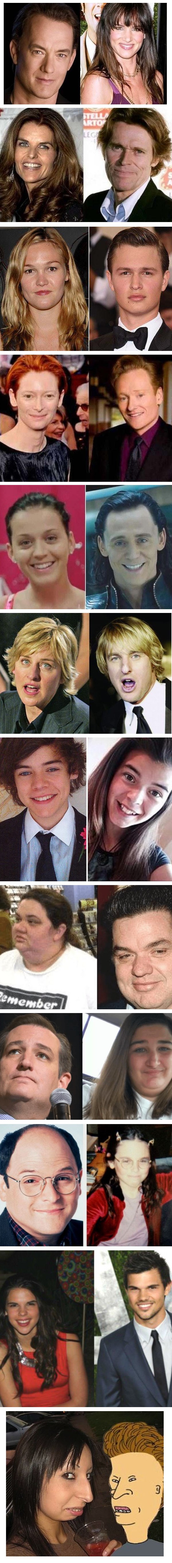 Fotografije ženskih osoba koje nevjerojatno sliče poznatim muškarcima