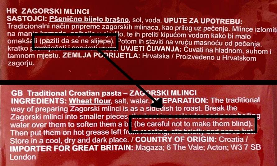 Urnebesna pogreška u prijevodu, nikada nije bilo teže pripremiti zagorske mlince