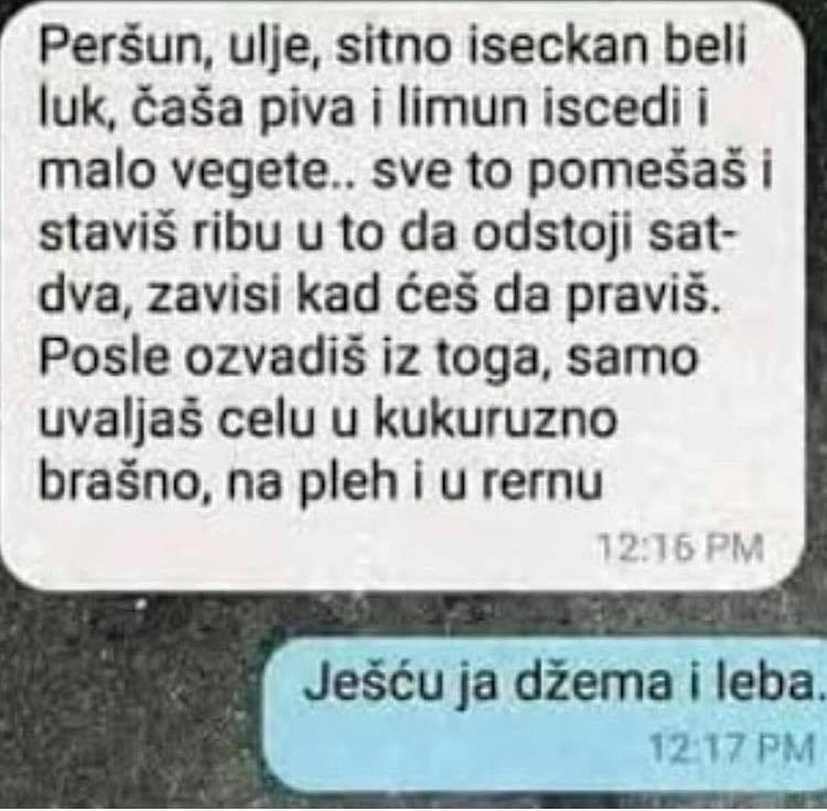 Pitao za kulinarski savjet, no kada je vidio što sve treba, ipak je odustao 