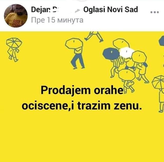 Dvije muhe jednim udarcem: Čovjek napisao urnebesni oglas na fejsu