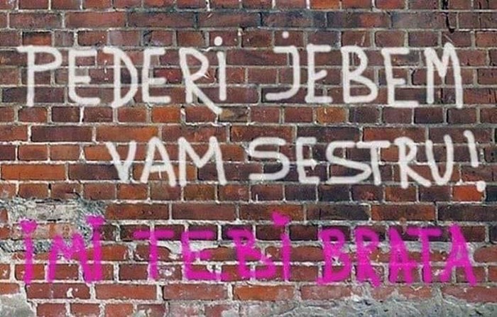 Napisali grafit protiv homoseksualaca, a oni uzvratili na najbolji način