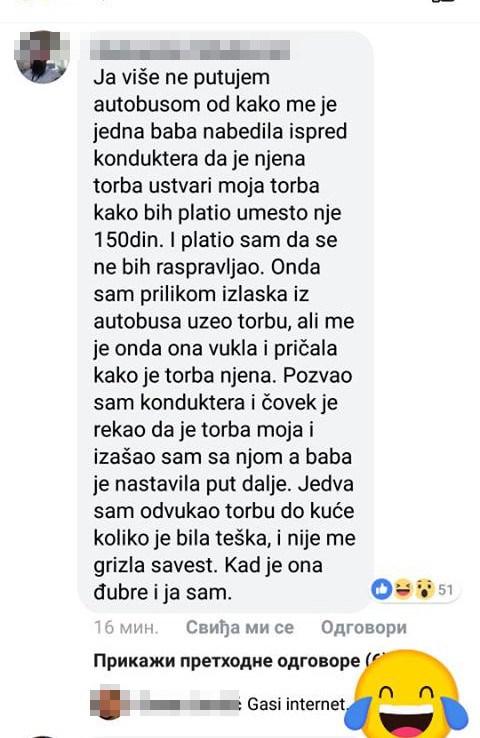 Napisao je u komentaru zašto više ne putuje busom, a priča je zgrozila mnoge