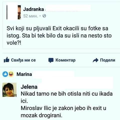 Prozvala je ljude koji idu na Exit Festival, a onda je uslijedio urnebesni komentar