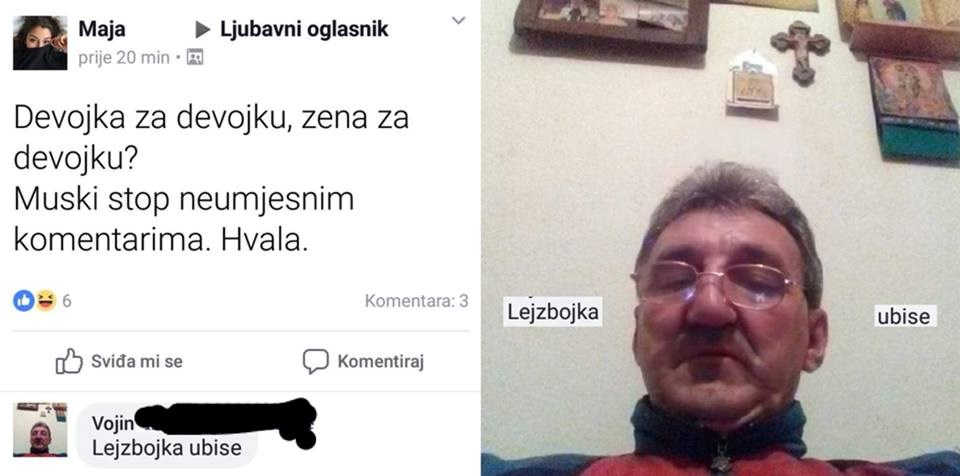 Na ljubavnom oglasniku pokušala je pronaći partnericu, a onda je uslijedio komentar muškarca 