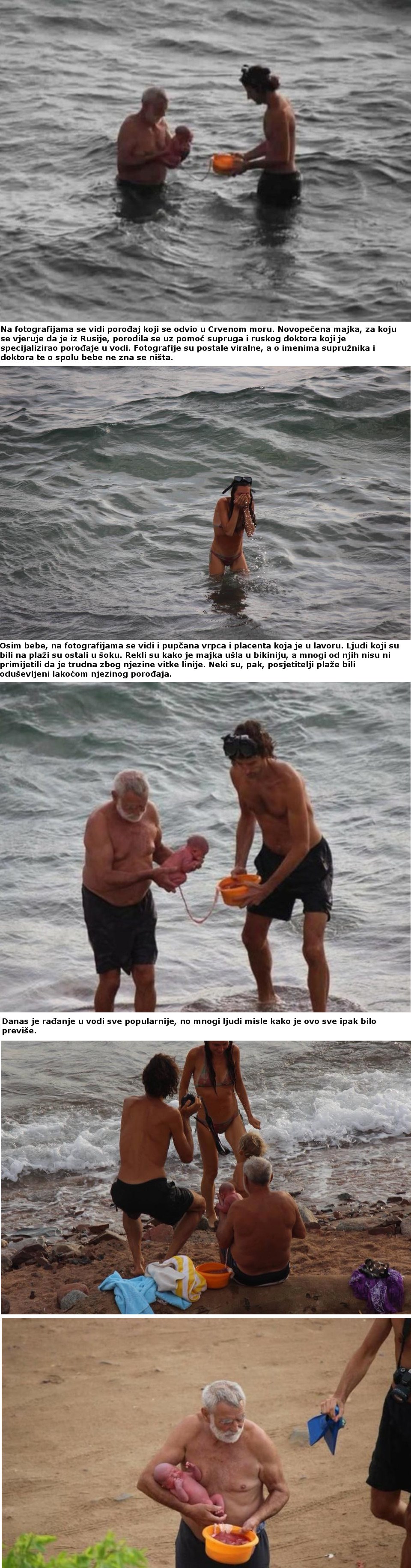 Žena se porodila u Crvenom moru i ostavila posjetitelje plaže u šoku