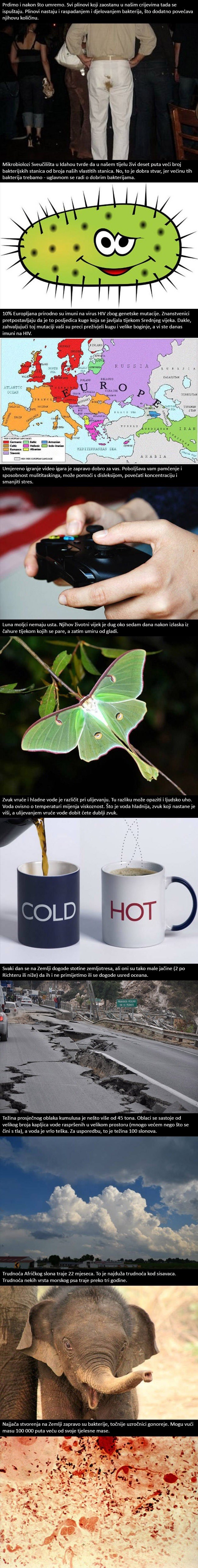 Ovih 10 stvari će vam možda zvučati čudno, ali je riječ o znanstvenim činjenicama!