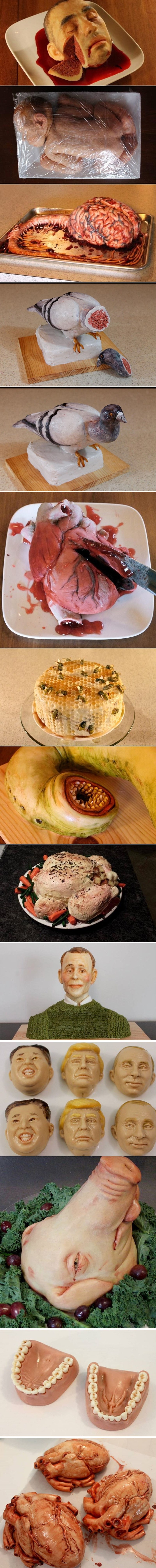 Žena radi jezive torte koje mnogi ne bi htjeli kušati 