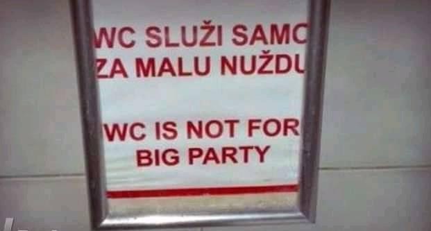 U WC-u osvanuo natpis koji je nasmijao i zbunio tisuće ljudi