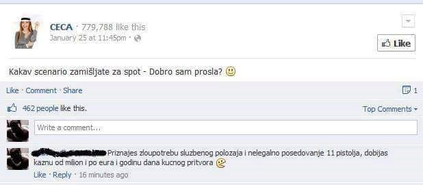 Srpska pjevačica Ceca dobila je komentar koji će se još dugo pamtiti