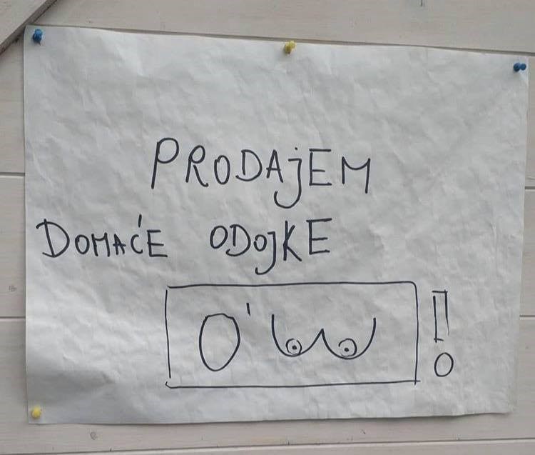 Netko prodaje domaće odojke, a oglas koji je napravio nasmijao je prolaznike