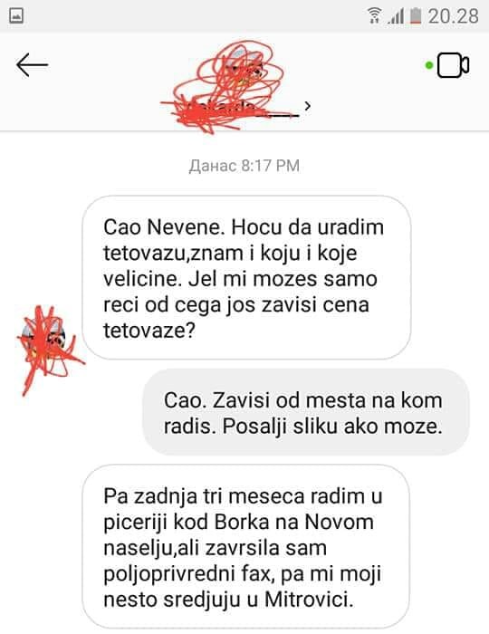 Pitao ju je na kojem mjestu želi tetovažu pa dobio odgovor koji je nasmijao tisuće 